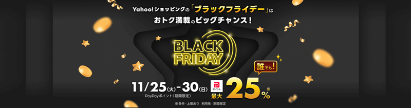 ブラックフライデー 最大+8%